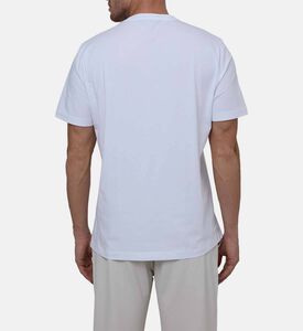 تيشيرت بأكمام قصيرة مطاطي بطبعة موجات