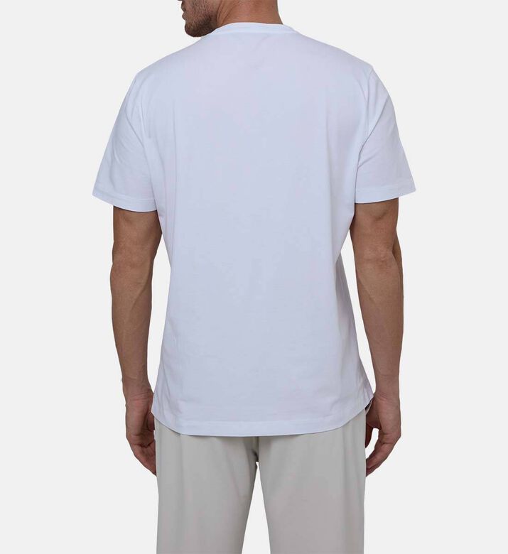 تيشيرت بأكمام قصيرة مطاطي بطبعة موجات