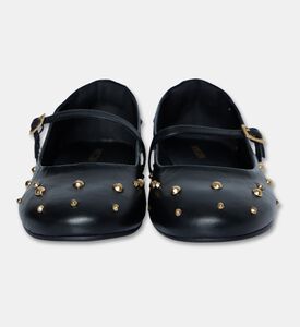 Arezzo Leather Mary Jane Flats, Black, Eu-37, Packshot View