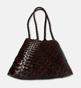 Dragon Diffusion Santa Croce Big Leather Bag, Dark-brown, Packshot View