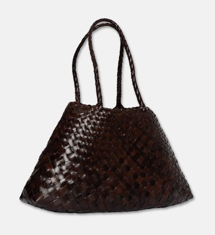 Dragon Diffusion Santa Croce Big Leather Bag, Dark-brown, Packshot View