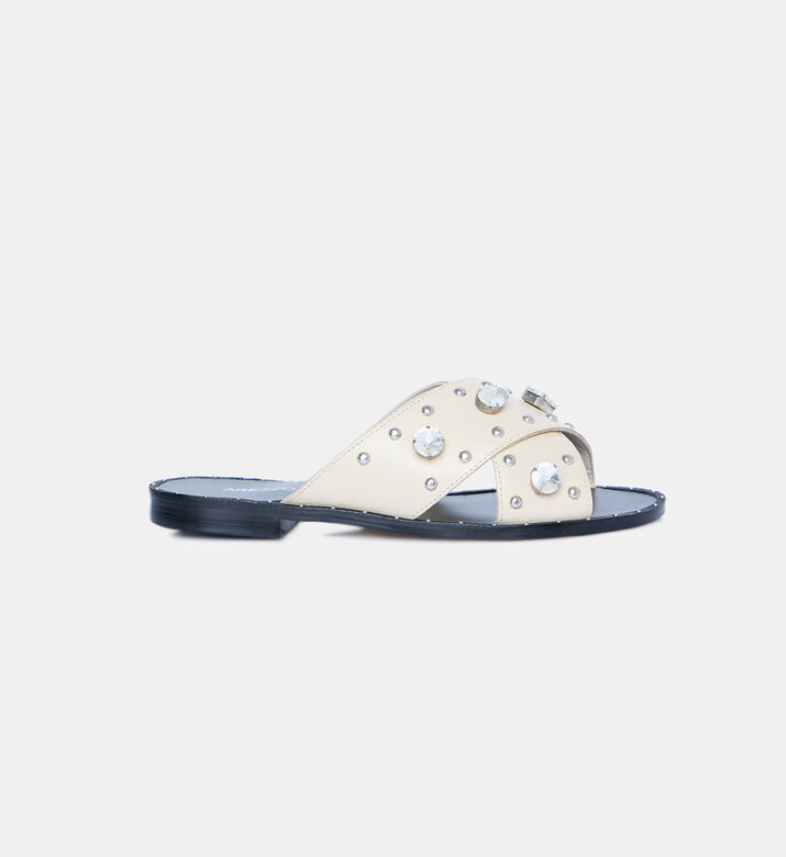 Rhinestones Edgy Slide Sandals