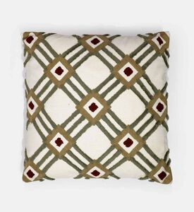 Home Deco and More Norma Cotton Square Cushion, Packshot View