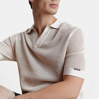 Open Knit Beach Polo Shirt