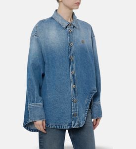 The Attico Diana Denim Oversized Shirt Jacket, Model View