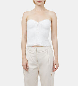 Cesar Cotton Knit Bustier Top