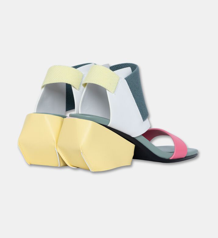 UN United Nude Cow Leather Med Heel Sandals, Green, Eu-40, Packshot View