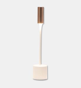 Zafferano Carolina Cylindrical Table Lamp, Ivory, Packshot View