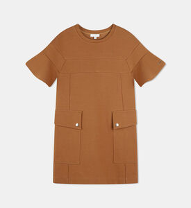 فستان ميلانو قصير قطن بنمط تيشيرت