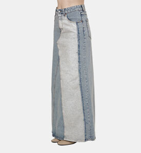 تنورة طويلة دنيم بـ 5 جيوب