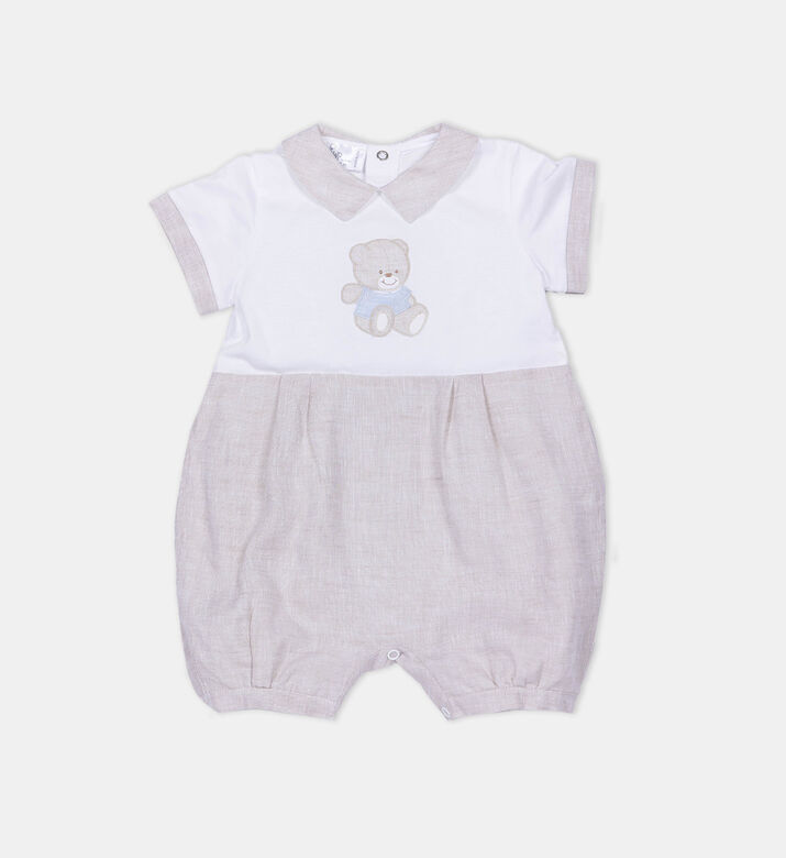 Bear-embroidery Romper