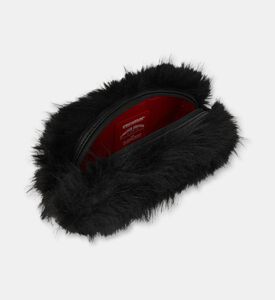 Sprayground Faux-fur Shark-print Pouch Bag, Packshot View