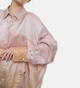 The Attico Multicolor Abstract-print Button-up Shirt, Model View