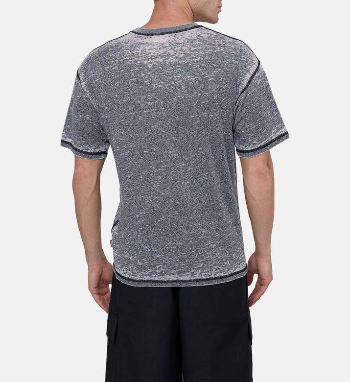 تيشيرت بياقة دائرية وقصة واسعة تي بوكست باك