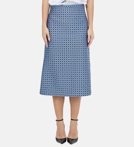 تنورة جاكار متوسطة الطول من جواس