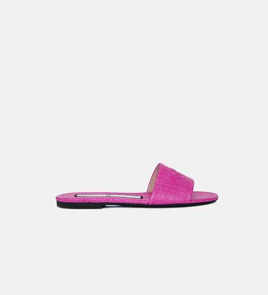 Leather Round-toe Slippers