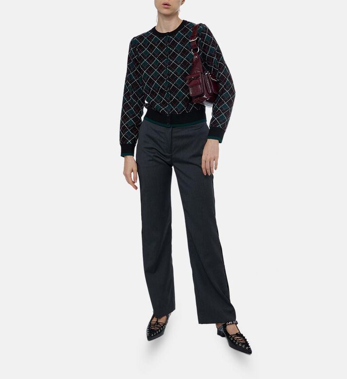 The Kooples Pinstripe Flared Trousers, Model View