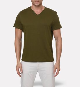 Zadig et Voltaire Monastir Button-placket T-shirt, Model View