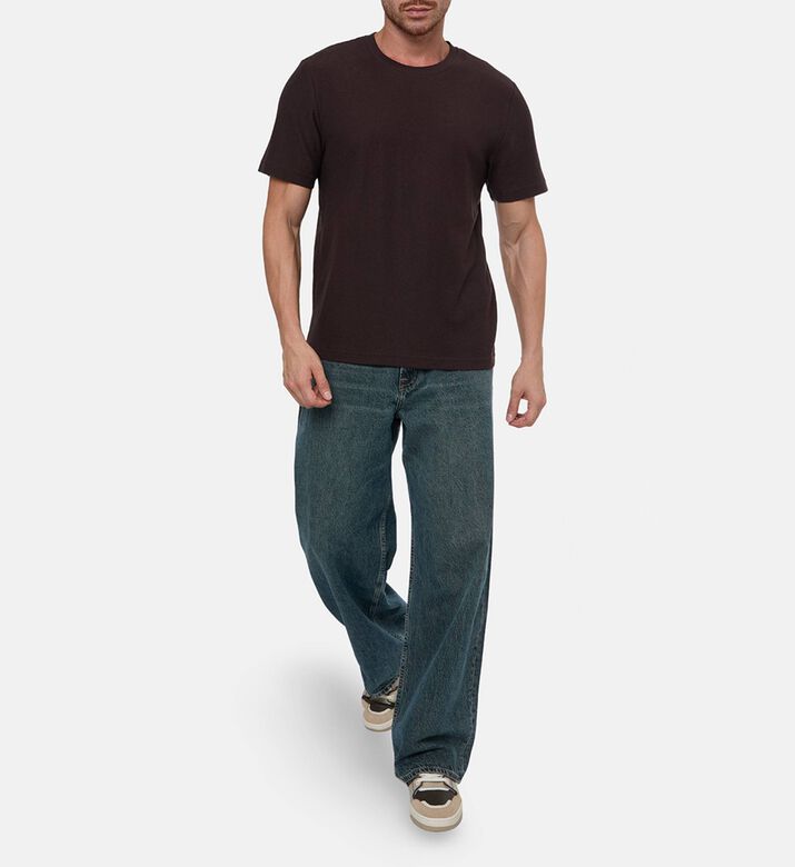 Samsoe Odin Cotton Short-sleeve T-shirt, Black, L, Model View