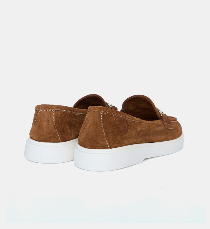 حذاء لوفرز ويف شامواه بلون بسكويت