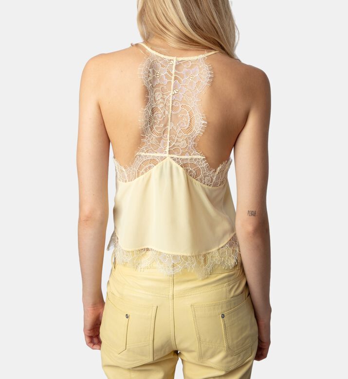 كاميسول كلودي حرير مزين بدانتيل