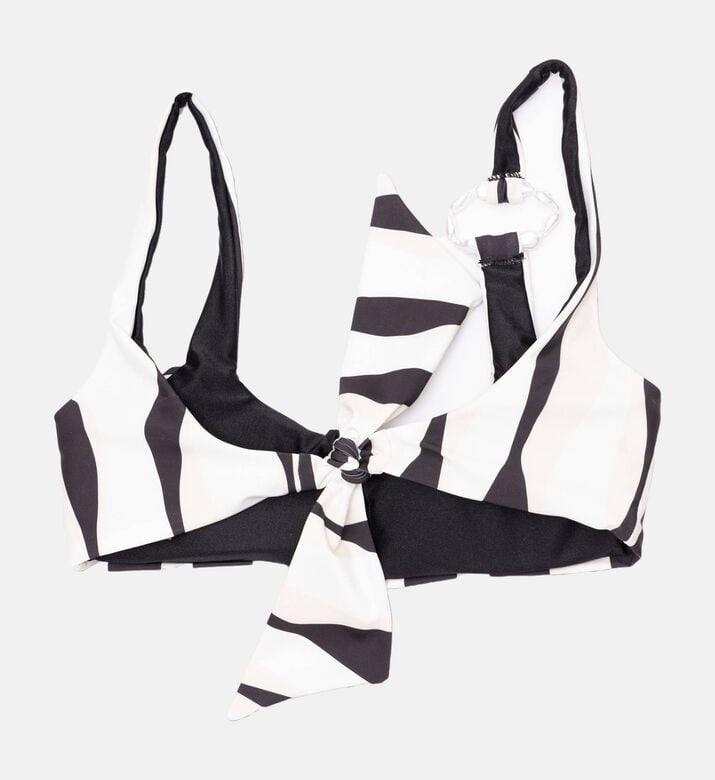 Palmacea Stripe-print Pearl Ring Top, Packshot View