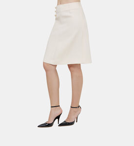 Wool Silk Buttoned Mini Skirt Wool Silk Buttoned Mini Skirt