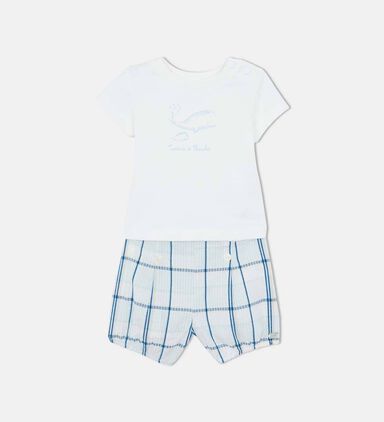 Ocean-inspired T-shirt Shorts Set
