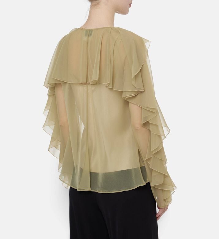 Forte-Forte Ruffle Long-sleeve Regular-fit Top, Model View