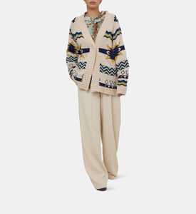 Ethnic Motif Oversized Cardigan