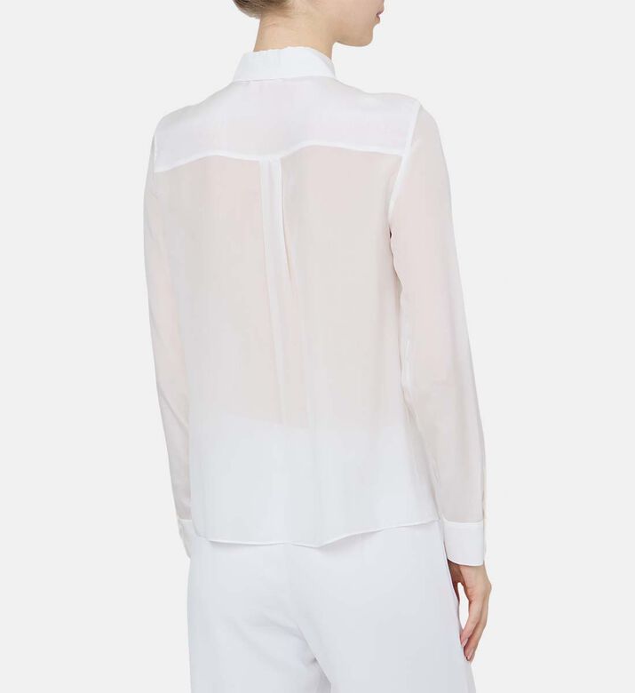 قميص ويلا حريري بصف أزرار