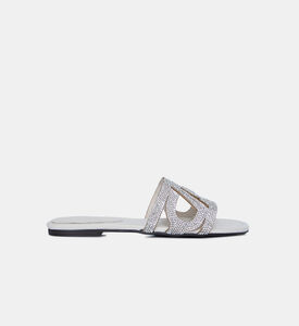 Rhinestone Strap Flat Sandal