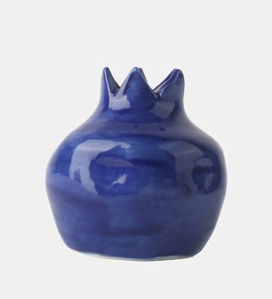 Ceramic Zen Pomegranate Blue Candle Holder