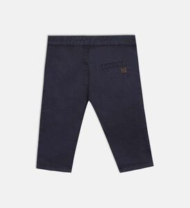 بنطال بجيوب جانبية مفتوحة بقماش تويل