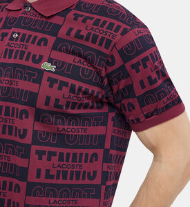 Two Tone Badge Print Polo Shirt Two Tone Badge Print Polo Shirt