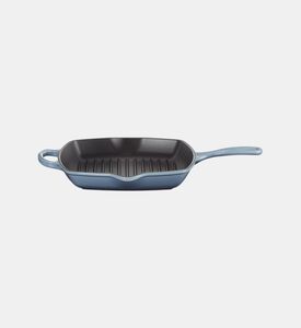 Le Creuset Grillit Cast Iron Square Skillet, Blue, 26-cm, Packshot View
