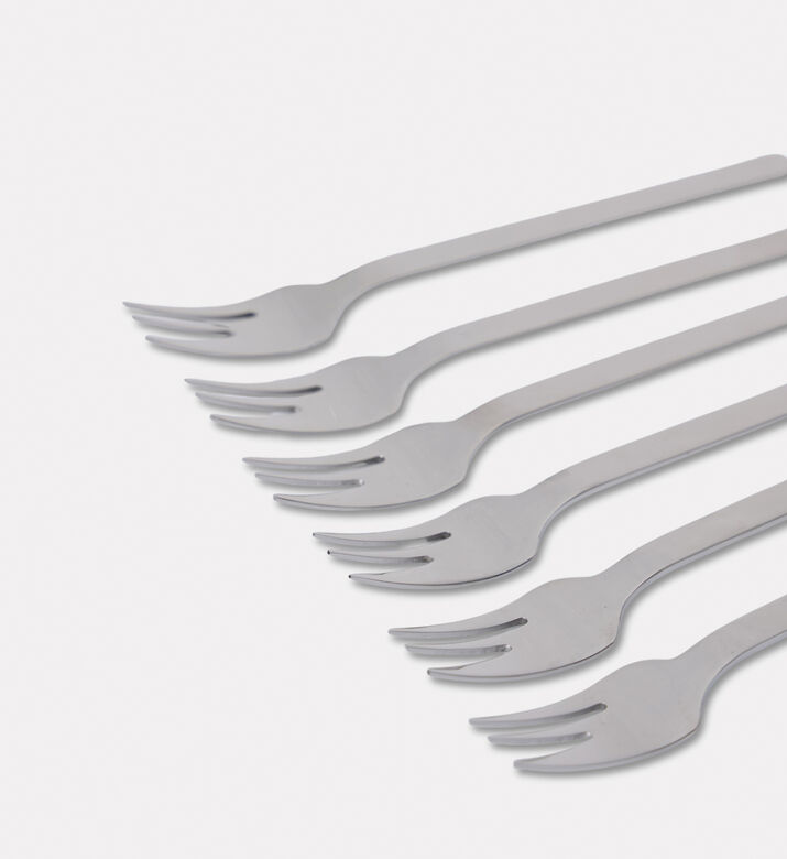 Mepra Gift Box Cake Fork S6p, Silver, 18x14x3-cm, Packshot View