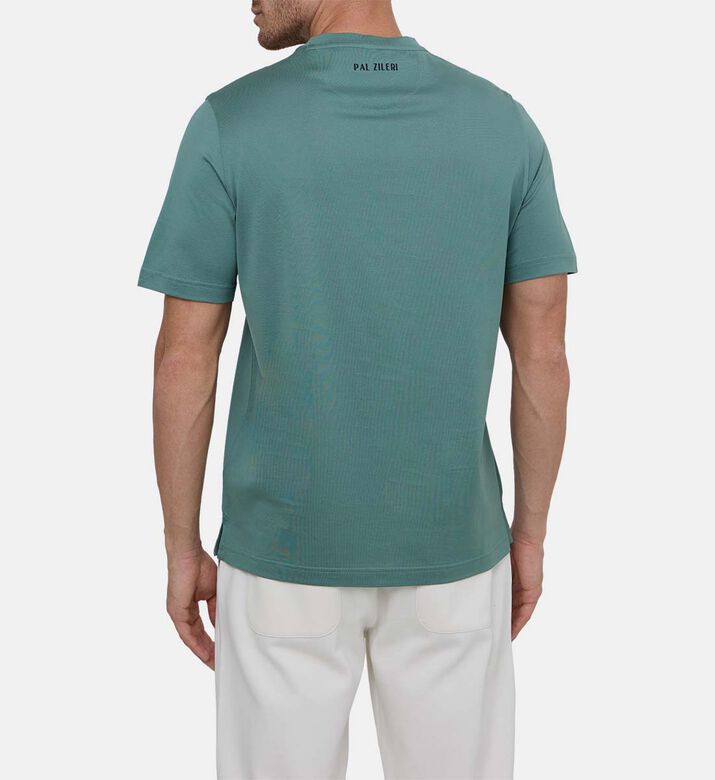 تيشيرت قطن بياقة دائرية بطبعة عصافير