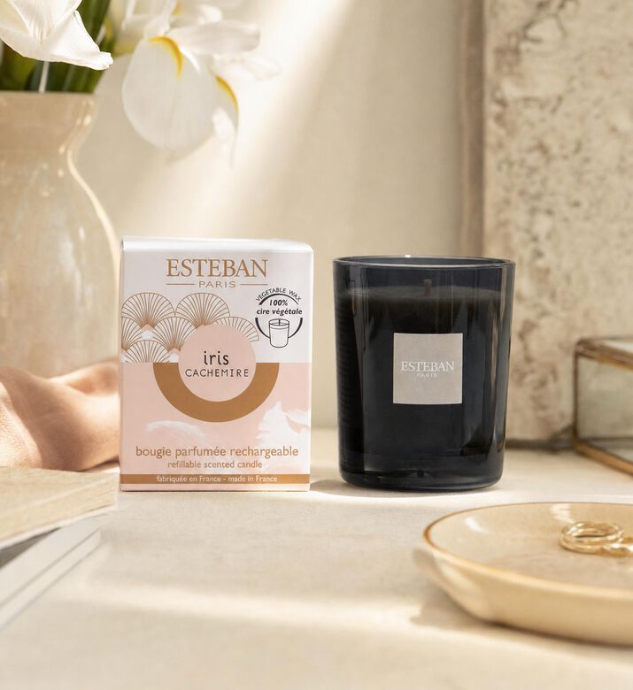 Esteban Paris Iris Cachemire Refillable Candle, Iris-cachemire, Model View