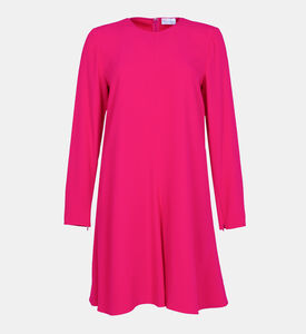 Satin Crepe Long Sleeves Mini Dress