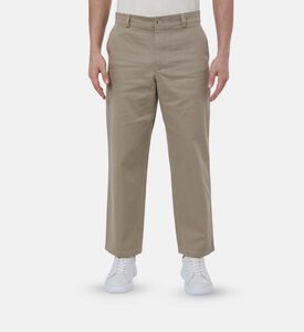 بنطال كلاسيكي بزر إغلاق وقصة عادية