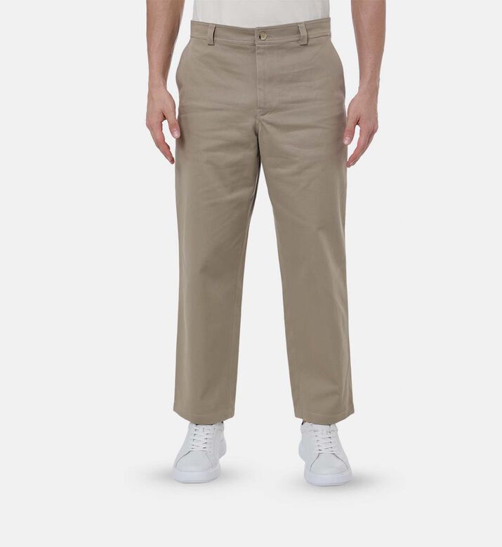 Classic Button Closure Regular-fit Pants