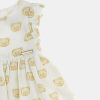 Baby Girl Gold-tone Logo Dress
