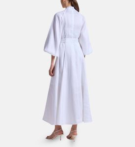 Carter and White Classic Button Down Flared Dress, Model View