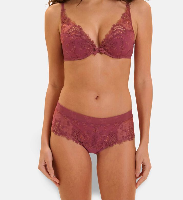 Simone Perele Sheer Embroidered Mesh Shorty Briefs, Model View