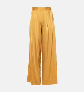 Satin Stretch Heavy Wide-leg Trousers