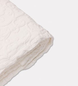 Philipp Plein Rectangular Shape Bed Cover, White, 270x260-cm, Packshot View