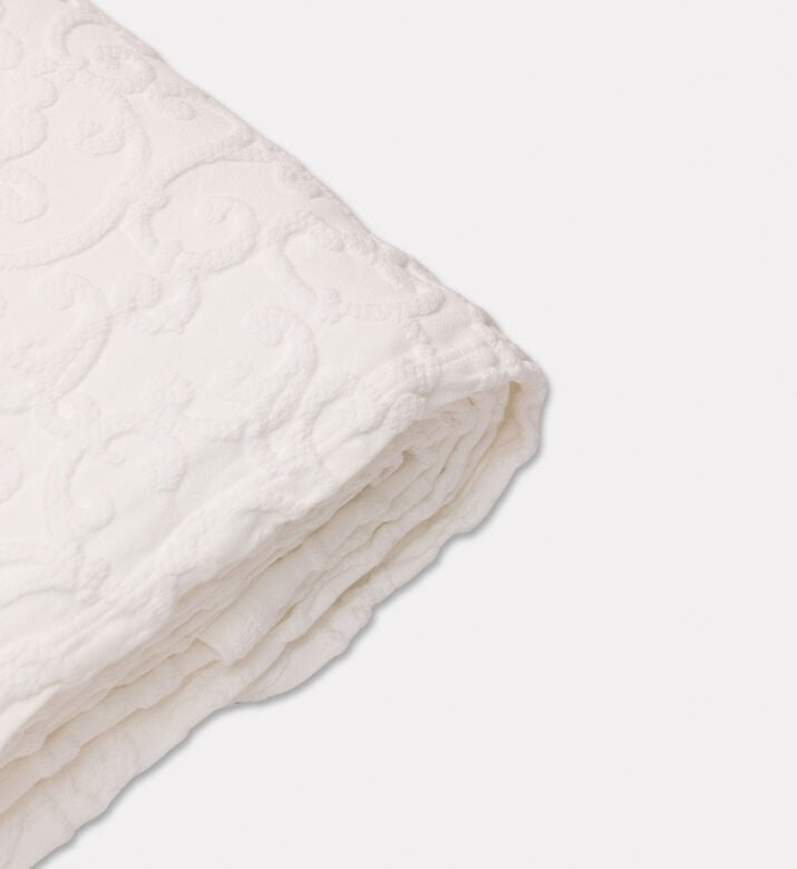 Philipp Plein Rectangular Shape Bed Cover, White, 270x260-cm, Packshot View