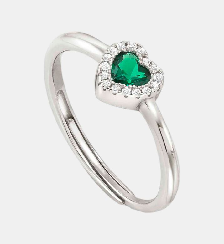 Hear-shape Ruby Statement Ring