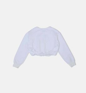 سويت شيرت بتطريز بيضاوي وحرف تي